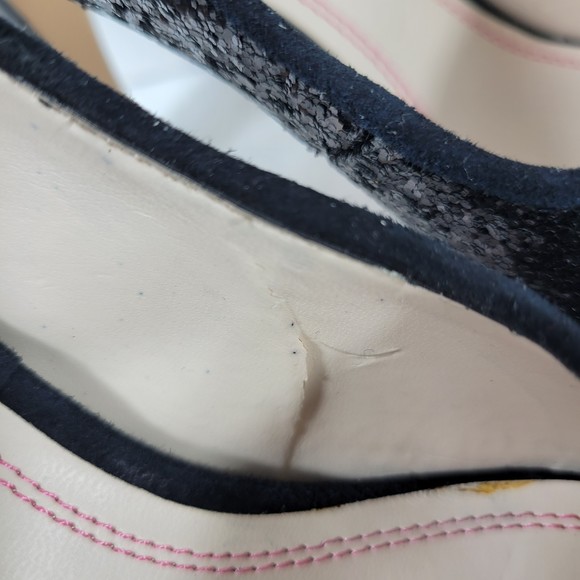 Plenty by Tracy Reese Ramona Glitter and Suede Cap Toe Pumps Heels  size 8 - Picture 10 of 11